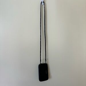 Bandolier Black Crossbody Bag with Long Strap